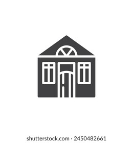 Doll house vector icon. filled flat sign for mobile concept and web design. Play house toy glyph icon. Symbol, logo illustration. Vector graphics