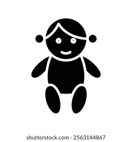 Doll icon Isolated flat vector in outline