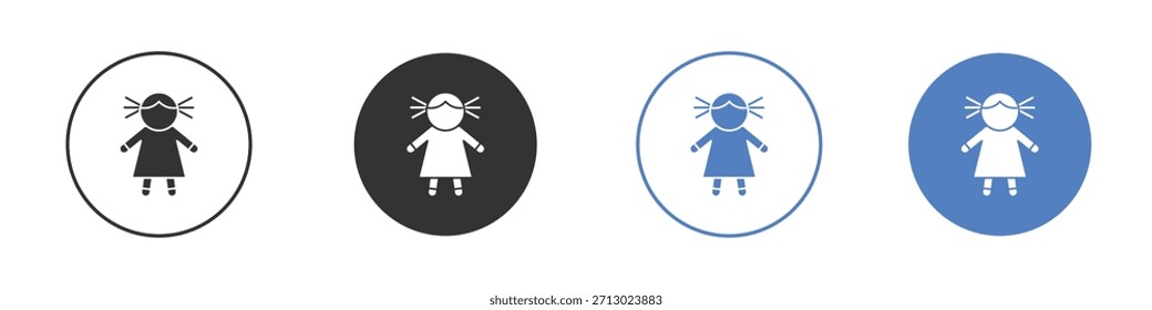 doll icon simple minimalist Vector EPS