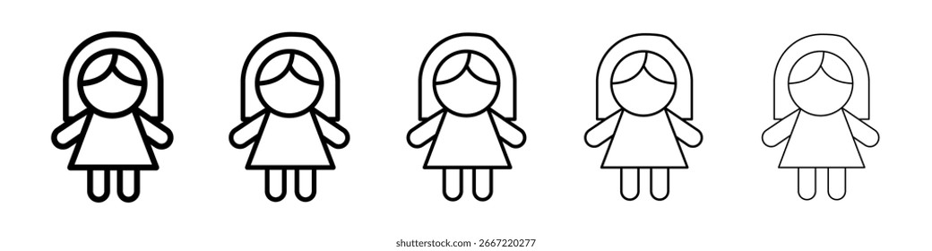 colección de Vector de icono de muñeca. EPS 10