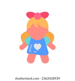 Doll icon in vector. Illustration
