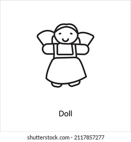 icono de muñeca en vector. Logotipo