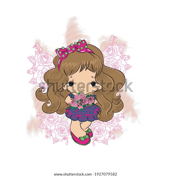 Doll Illustration Children Stock Vector (Royalty Free) 1927079582 ...