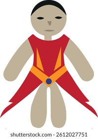 Doll logo icon vector .