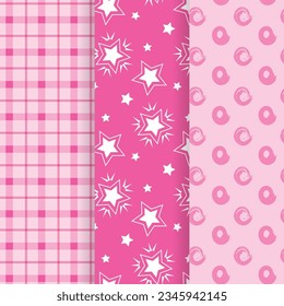 doll pattern set for girls pink