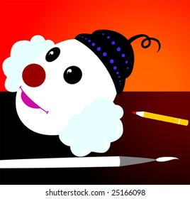  doll and pencil with brush	