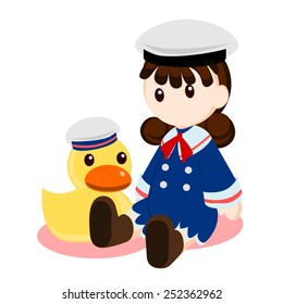 Doll and Rubber Duck