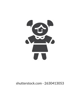 Doll toy vector icon. filled flat sign for mobile concept and web design. Doll glyph icon. Symbol, logo illustration. Vector graphics