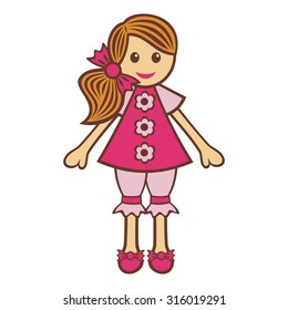 Doll vector illustration