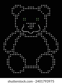 Diseño de camisetas Rhinestone vectorial de la muñeca