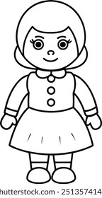 Ilustração da silhueta do vetor da boneca 2