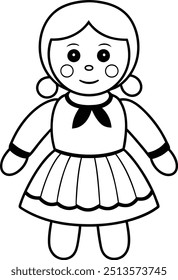 Ilustración de silueta de Vector de muñeca 3