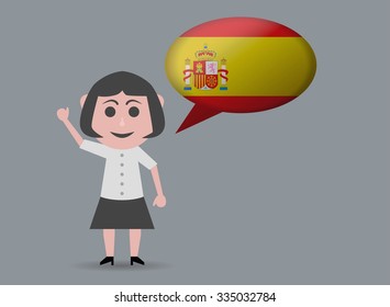 doll woman speaking spanish