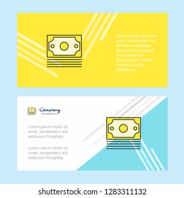 Dollar abstract corporate business banner template, horizontal advertising business banner.
