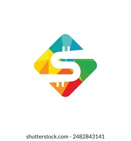 logo abstracto del dólar estilo moderno