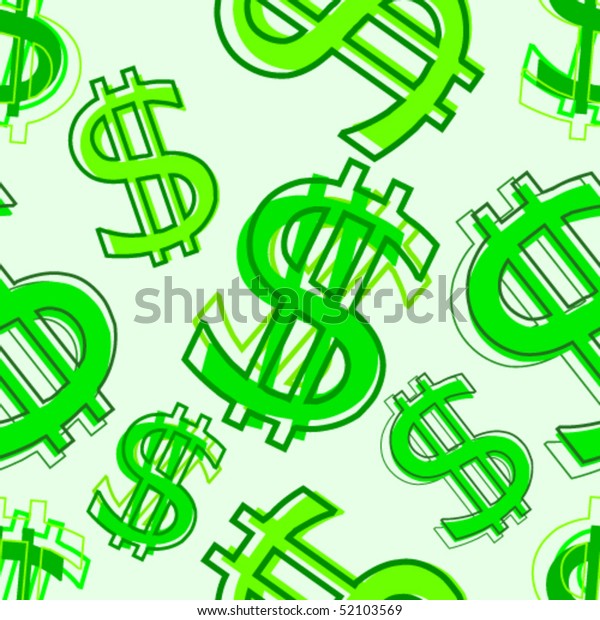 Dollar Abstract Seamless Background Stock Vector (Royalty Free) 52103569