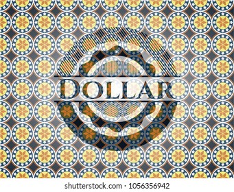 Dollar arabesque emblem. arabic decoration.