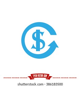 dollar arrow icon