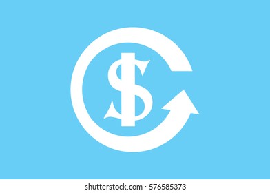 dollar arrow icon.