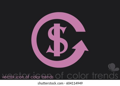 dollar arrow icon.