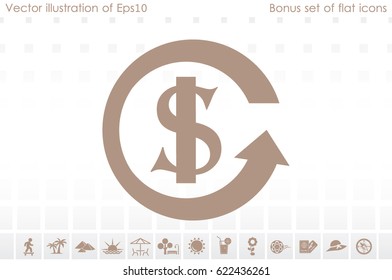 dollar arrow icon