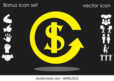 dollar arrow icon