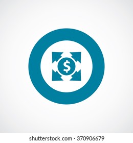 dollar arrow icon, on white background