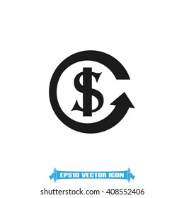 dollar arrow icon vector