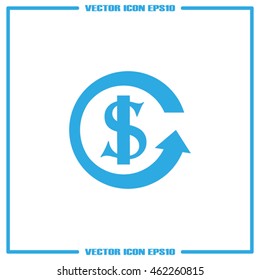 Dollar arrow icon vector illustration eps10.