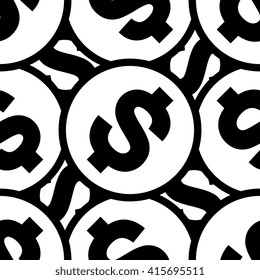 dollar background black modern monochrome trendy seamless simple for web coin