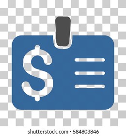 Dollar Badge icon. Vector illustration style is flat iconic bicolor symbol, cobalt and gray colors, transparent background. Designed for web and software interfaces.