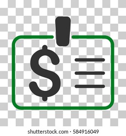Dollar Badge icon. Vector illustration style is flat iconic bicolor symbol, green and gray colors, transparent background. Designed for web and software interfaces.