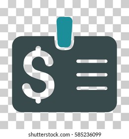 Dollar Badge icon. Vector illustration style is flat iconic bicolor symbol, soft blue colors, transparent background. Designed for web and software interfaces.