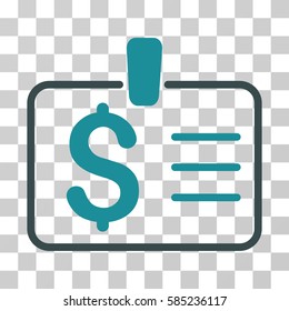 Dollar Badge icon. Vector illustration style is flat iconic bicolor symbol, soft blue colors, transparent background. Designed for web and software interfaces.