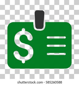 Dollar Badge icon. Vector illustration style is flat iconic bicolor symbol, green and gray colors, transparent background. Designed for web and software interfaces.