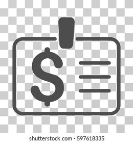 Dollar Badge icon. Vector illustration style is flat iconic symbol, gray color, transparent background. Designed for web and software interfaces.