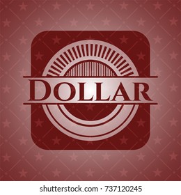 Dollar badge with red background