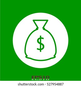dollar bag choice vector icon, eps10