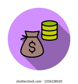 dollar  bag  coins 