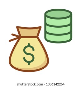 dollar  bag  coins 