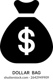 Dollar Bag and Financial Wealth Storage Icon Design