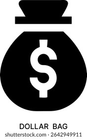 Dollar Bag and Financial Wealth Storage Icon Design