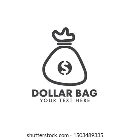 Dollar bag graphic design template vector isolated