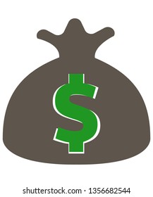 Dollar bag icon