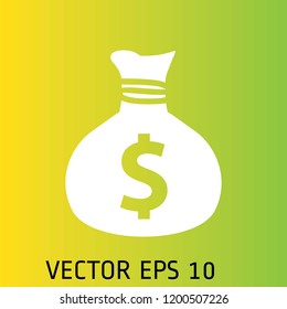 Dollar bag icon design vector