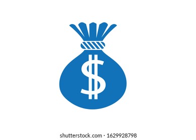 Dollar bag icon, Profit icon vector 