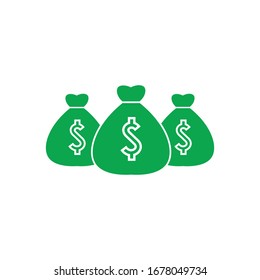 Dollar bag icon vector design illaustration