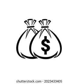 Dollar bag icon vector illustration