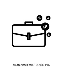 dollar bag icon vector illustration logo template for many purpose. Isolated on white background.