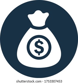 Dollar bag, save money vector, investment icon